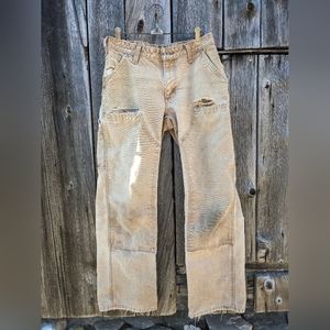 Vintage Women's Carhartt Work Pants, size 4x30, tan